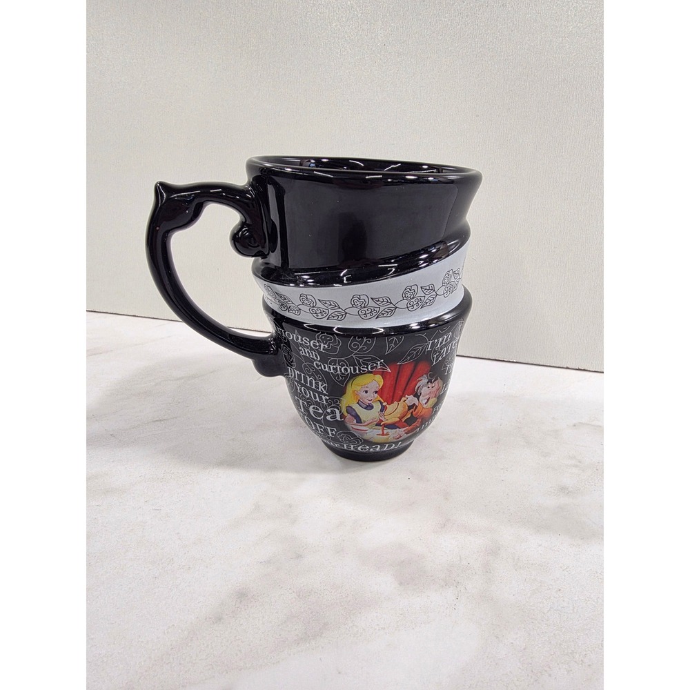 Disney Parks Authentic Wonderland Mad Tea Party Triple Stacked Teacups Mug